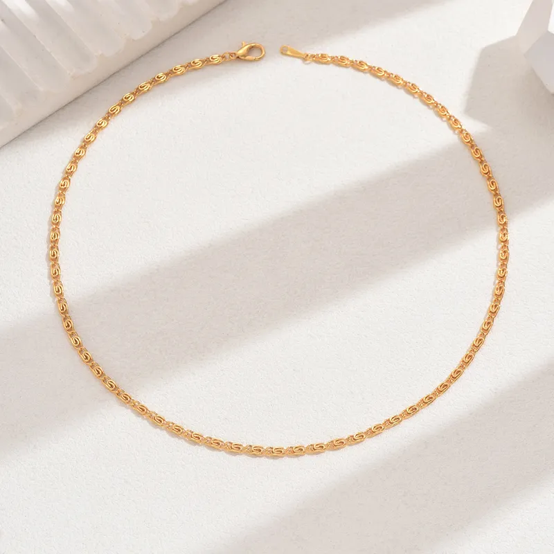 Solid Color Iron Necklace