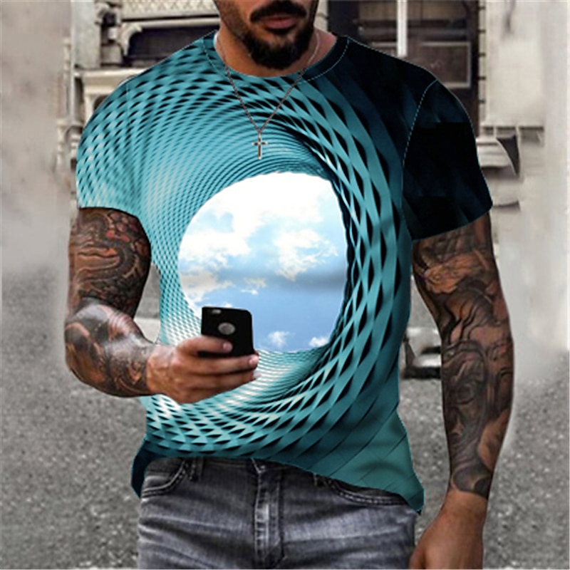 Graphic Letter Short Sleeve Crew Neck Tee for Outdoor Wear
