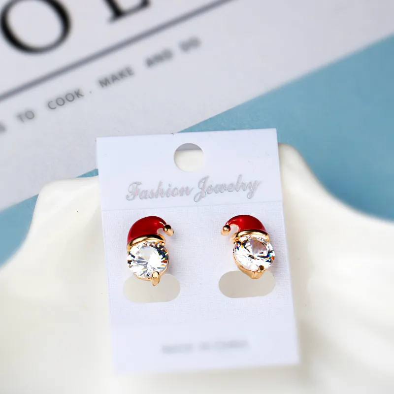 Snowman Rhinestone Ear Studs