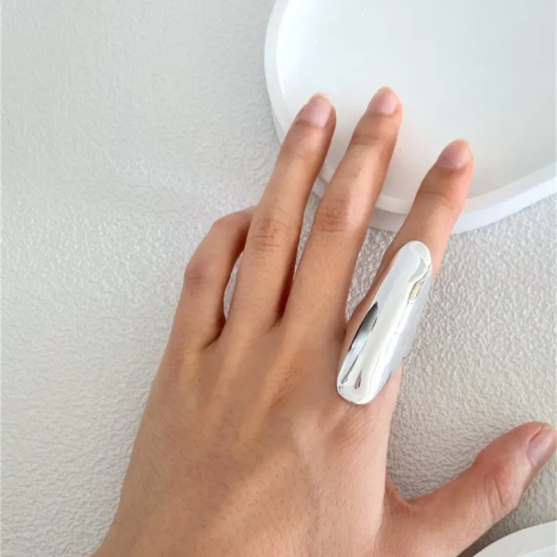 Exaggerated Punk Polished Open Rings