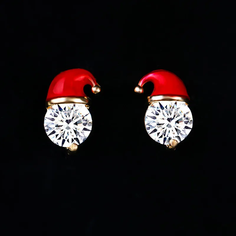 Snowman Rhinestone Ear Studs
