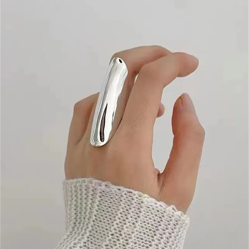 Exaggerated Punk Polished Open Rings