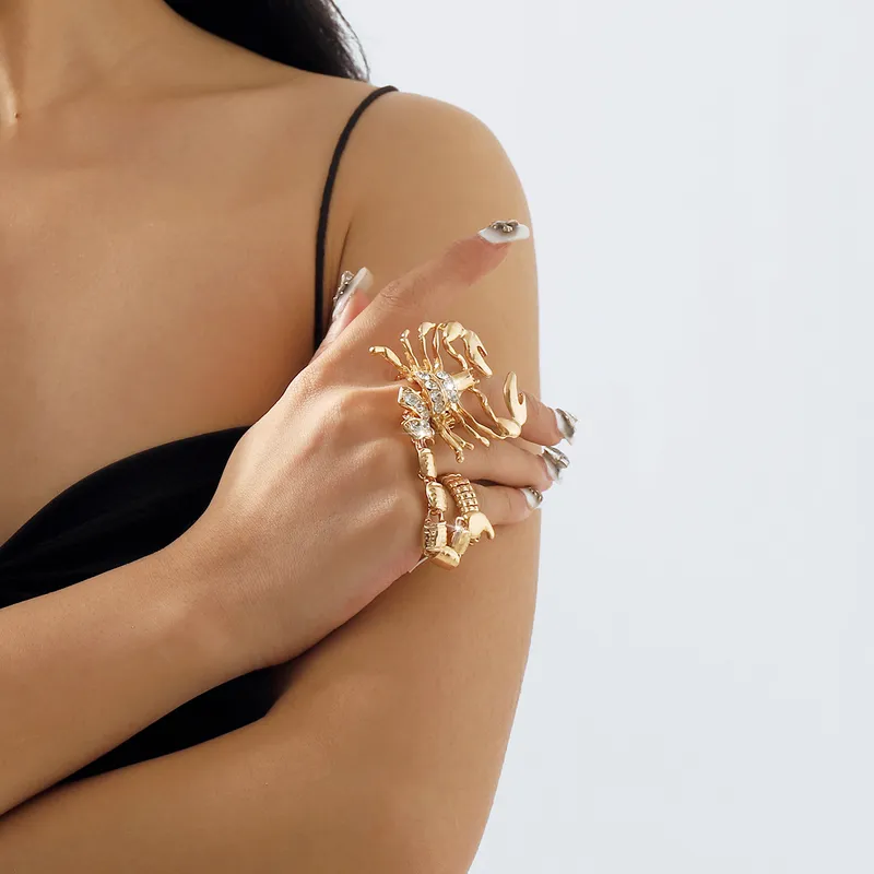 Scorpion Rhinestone Halloween Rings